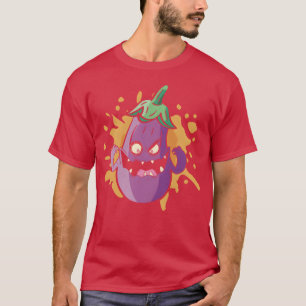 Halloween Eggplant Monster Healthy Food Lovers vin T-Shirt