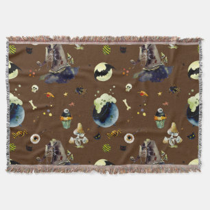 Halloween Elements Throw Blanket