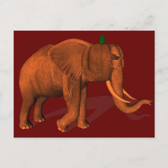 Halloween Elephant Postcard (Front)