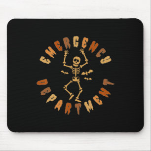 Halloween Emergency Department Nurse Skeleton Cost Mouse Pad