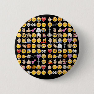 halloween emoji 6 cm round badge
