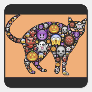 halloween emoji cat stickers