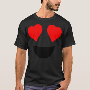 Halloween Emoji Costume Cute Heart Eyes Face T-Shirt