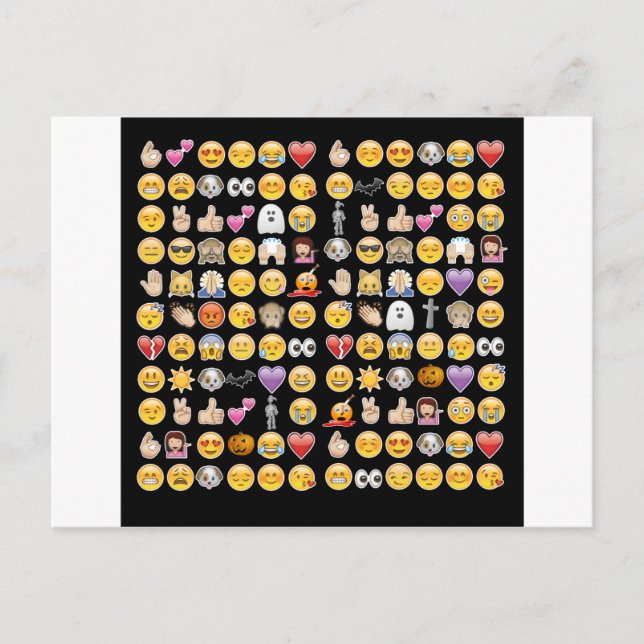 halloween emoji postcard (Front)