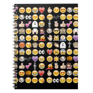 halloween emoji spiral notebook