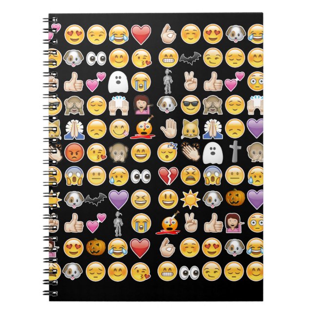 halloween emoji spiral notebook (Front)