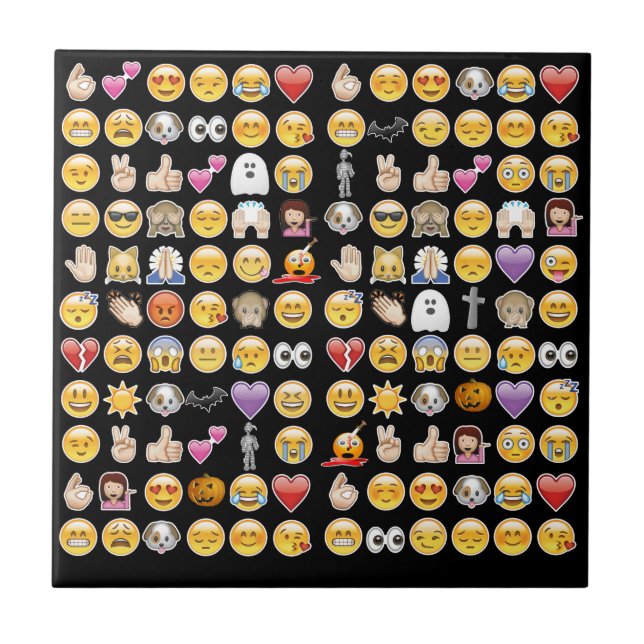 halloween emoji tile (Front)