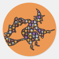 halloween emoji witch stickers