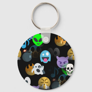 halloween emojis key ring