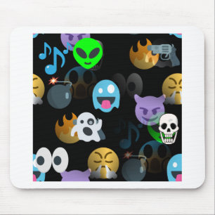 halloween emojis mouse pad