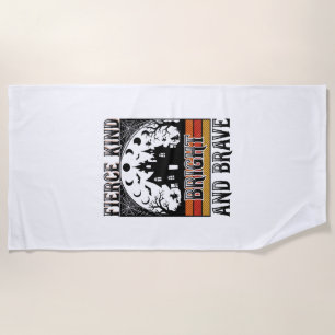 Halloween Empowerment Shirt Brave Vintage Witchy D Beach Towel