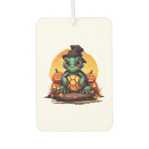 Halloween Enchantment Turtle with Hat in Autumn Car Air Freshener