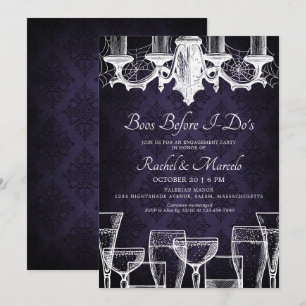Halloween Engagement Cocktail Party Invitation