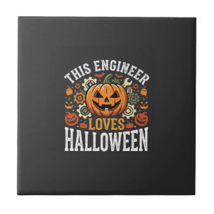 Halloween Engineer Pumpkin Vector Tile