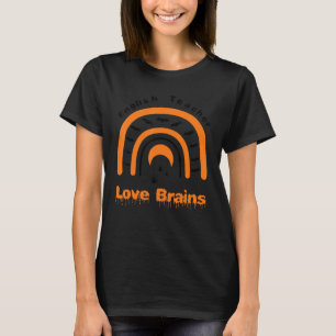 Halloween English Teacher Love Brains Rainbow Hall T-Shirt