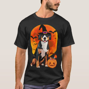 Halloween Entlebucher Mountain Dog Jack O Lantern  T-Shirt