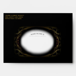 Halloween Envelope Matching Elegant Raven Invite