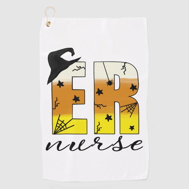Halloween Er Nurse Golf Towel (Front)