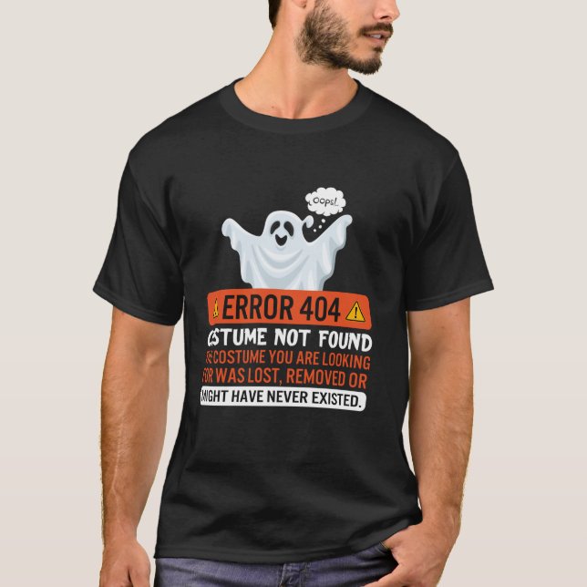 Halloween Error 404 Costume Not Found Coding Progr T-Shirt (Front)