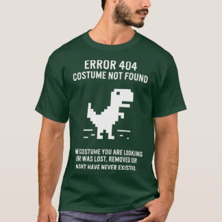 Halloween Error 404 Costume Not Found Coding T-Shirt