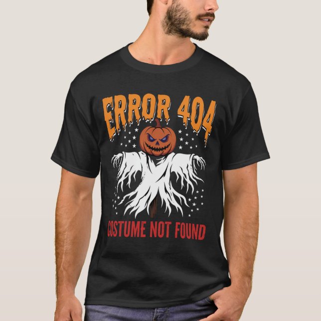 Halloween Error 404 Costume Not Found Scarecrow De T-Shirt (Front)