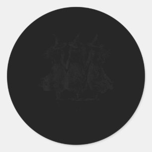 Halloween Escaped Since 1692 M Witch Feminist Wome Classic Round Sticker