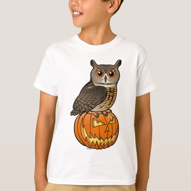 Halloween Eurasian Eagle Owl T-Shirt (Front)