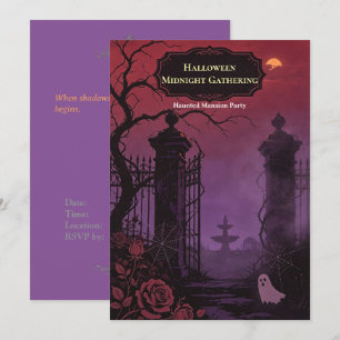 Halloween Event Invitation  Gothic Haunted Mansion