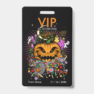 Halloween Event VIP Access Pass Badge ID Badge
