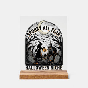 Halloween Everyday Shirt Spooky All Year Design_1 Acrylic Sign