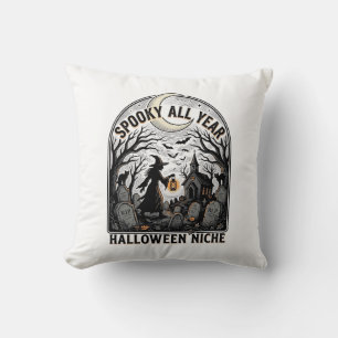 Halloween Everyday Shirt Spooky All Year Design_1 Cushion