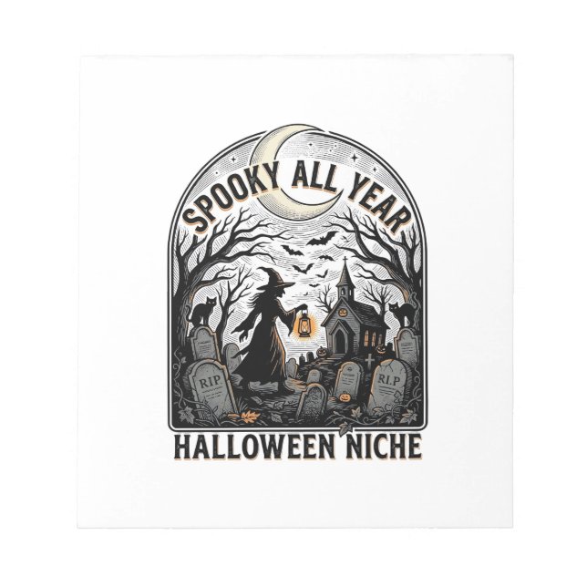 Halloween Everyday Shirt Spooky All Year Design_1 Notepad (Front)
