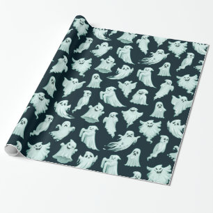 Halloween Evil Ghosts Horror Pattern Wrapping Paper