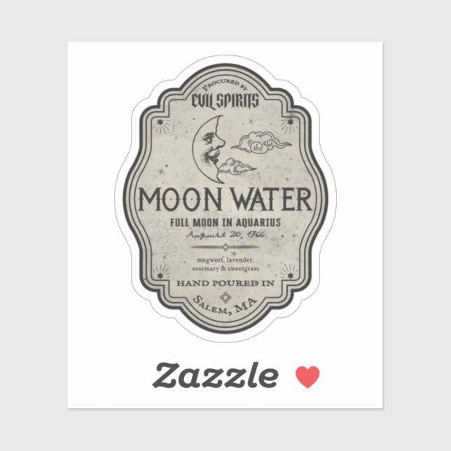 Halloween Evil Moon Water Magic Potion (Sheet)