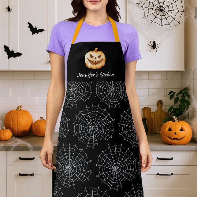  Halloween Evil Pumpkin Cookie Personalised Apron (Creator Uploaded)