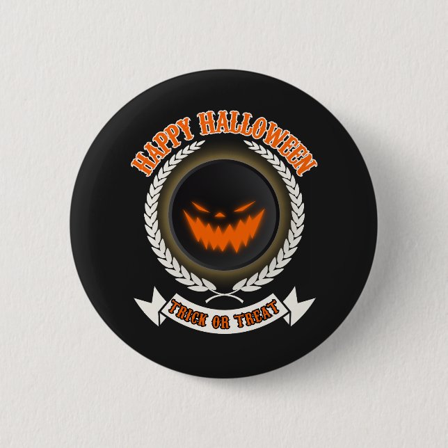 Halloween Evil Pumpkin Face Spooky Night 6 Cm Round Badge (Front)