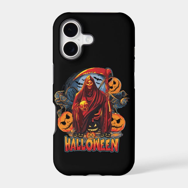 Halloween Evil skeleton, Pumpkin (Back)
