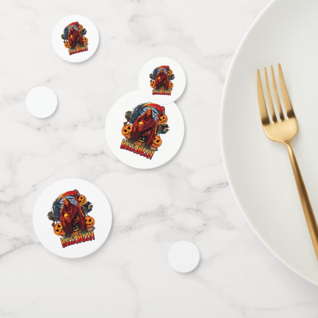 Halloween Evil skeleton, Pumpkin Confetti (Group)