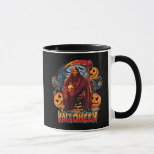 Halloween Evil skeleton, Pumpkin Mug