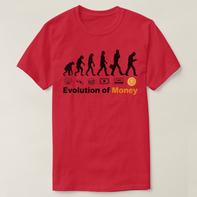 Halloween Evolution Of Money Crypto Bitcoin 3536 T-Shirt (Design Front)