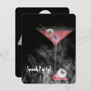 Halloween Eyeball Martini In Smoke Invitation