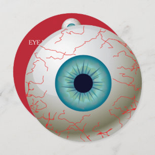 Halloween Eyeball Party Invitation (Blue)