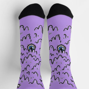 Halloween Eyeball Socks – Spooky Drip Crew Socks