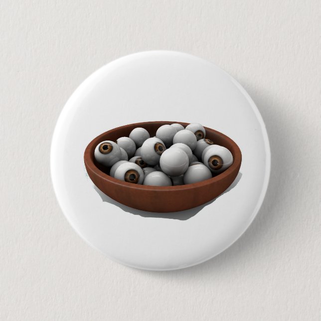 halloween eyeballs 6 cm round badge (Front)