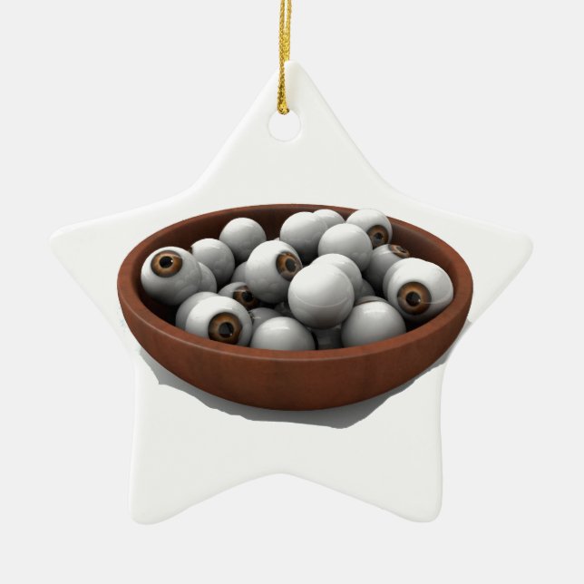 halloween eyeballs ceramic tree decoration (Front)