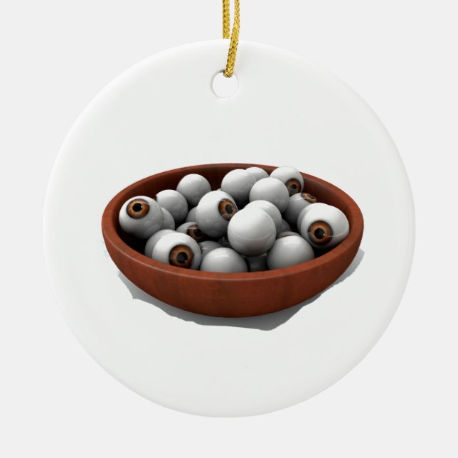 halloween eyeballs ceramic tree decoration (Front)