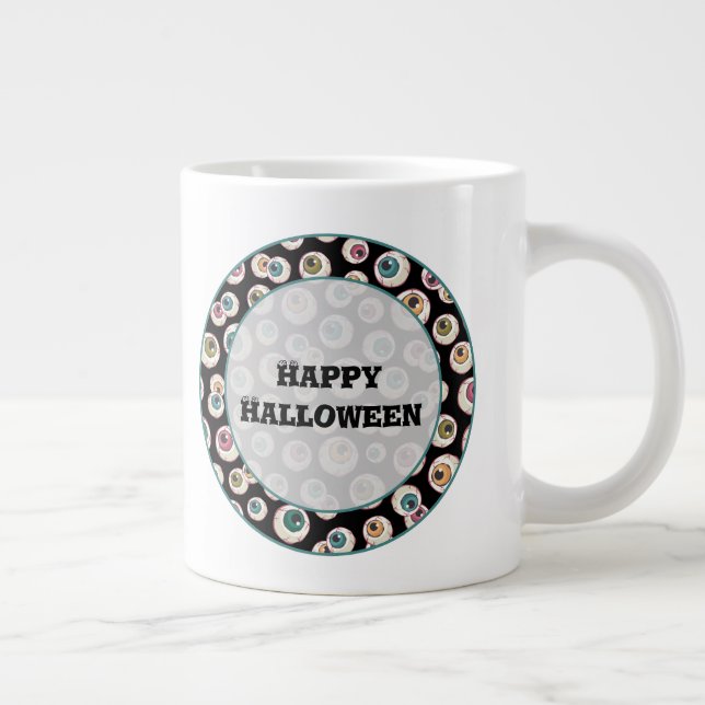 Halloween Eyeballs Large Coffee Mug (Right)