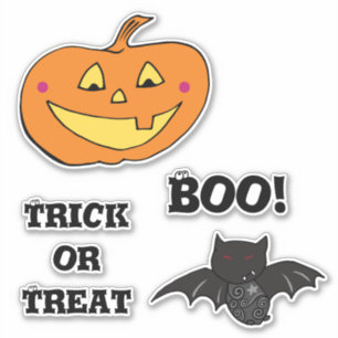 Halloween Eyeballs Pumpkin Boo Bat