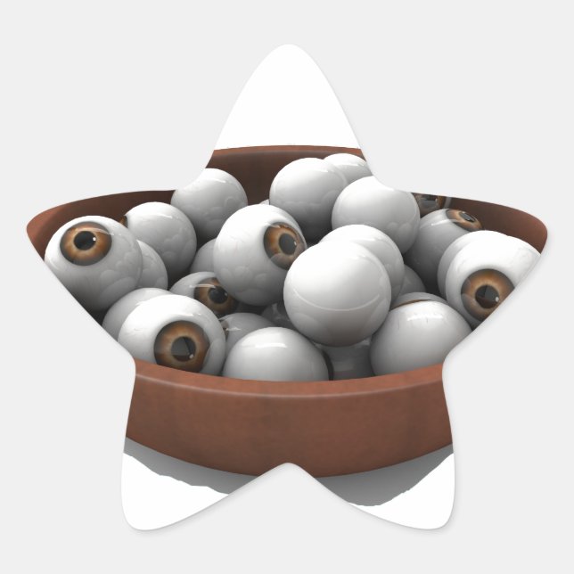 halloween eyeballs star sticker (Front)