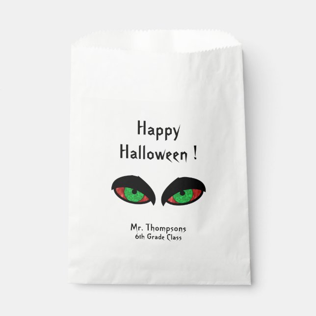 Halloween Eyes School Favour Bags (Front)